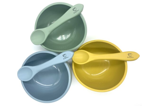 Scoop & Stay Suction Bowl Set | Silicone Bowl with Spoon for Baby-Led Weaning